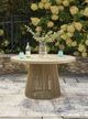 Signature Design by Ashley® Ocean Park Beige Aluminum Outdoor Dining Table-1