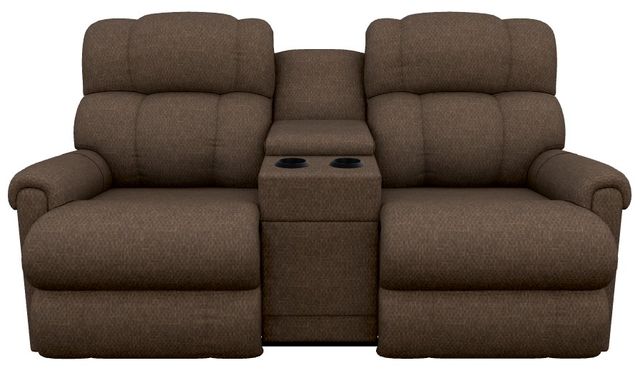 La-Z-Boy® Pinnacle Espresso Power Wall Reclining Loveseat with Console and Headrest-1