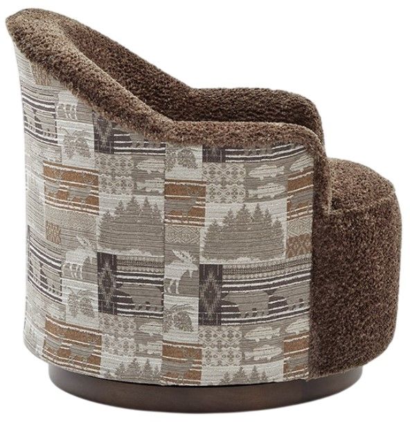 Best® Home Furnishings Customizable Field & Stream Home April Multi-Fabric Swivel Glider Chair with Dark Walnut Base-2