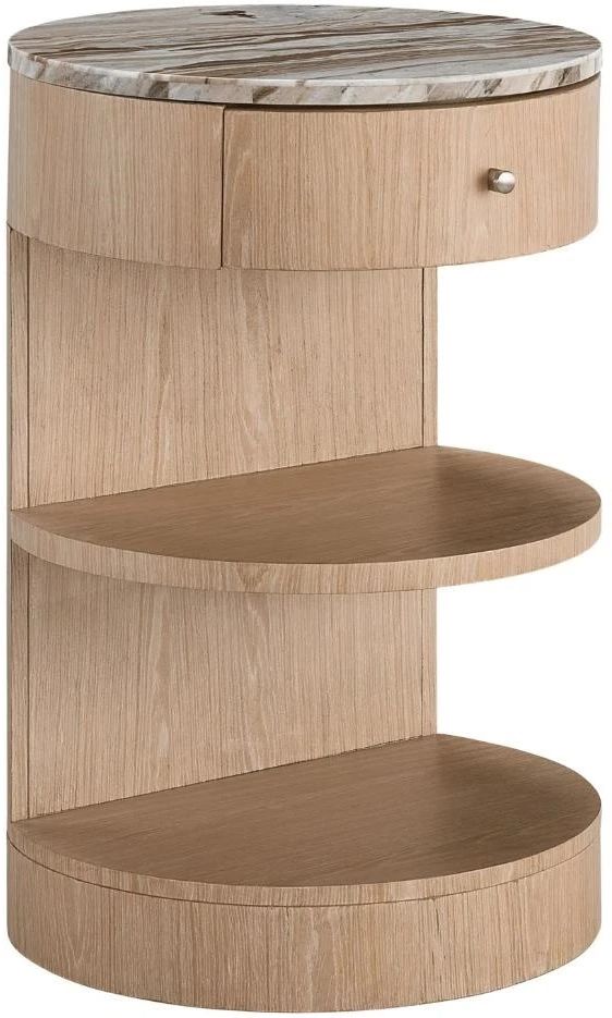 Universal Explore Home™ Modern Nomad Breeze White Oak Nightstand-0
