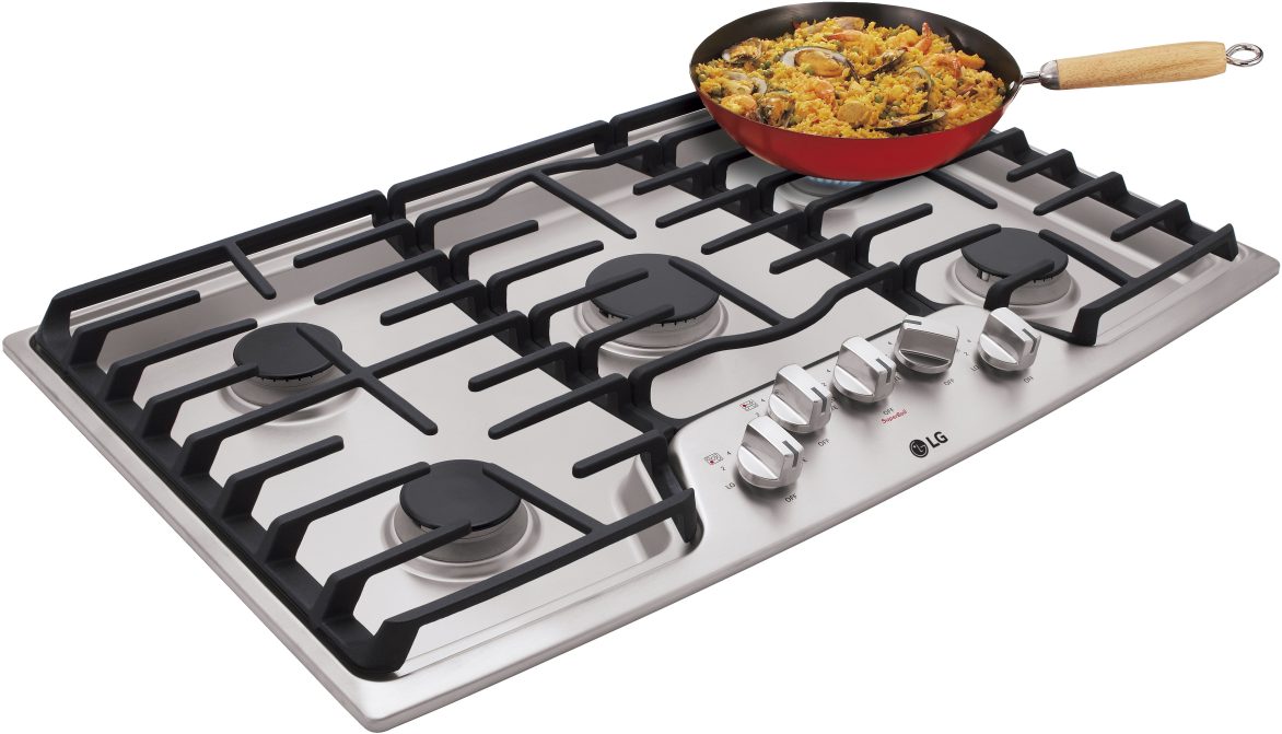 LG 36" Stainless Steel Gas Cooktop - Thumbnail 4