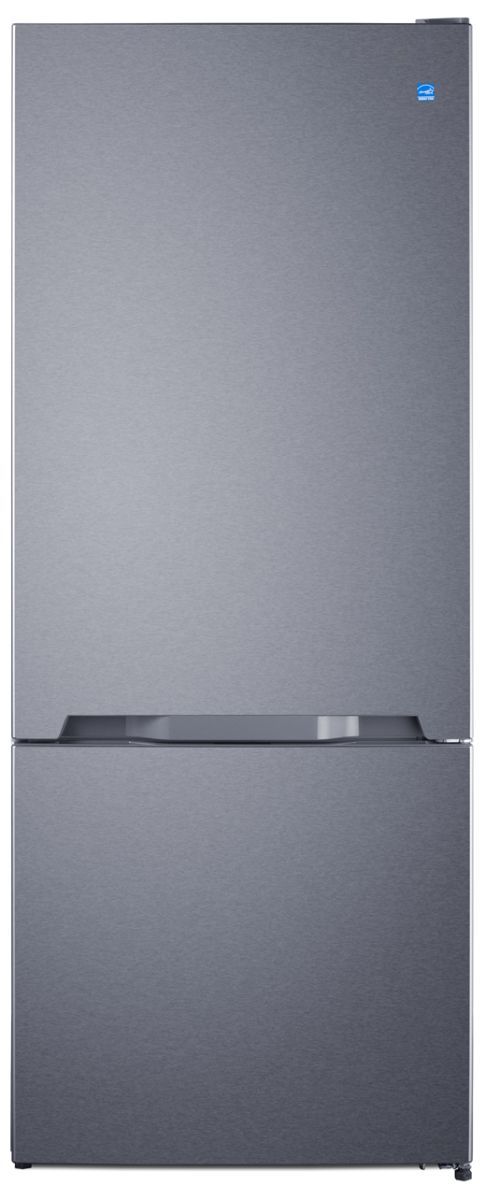 Summit® 28 in. 15.1 Cu. Ft. Stainless Steel Counter Depth Bottom Freezer Refrigerator-0