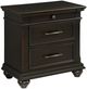 Elements International Slater Black Nightstand-0