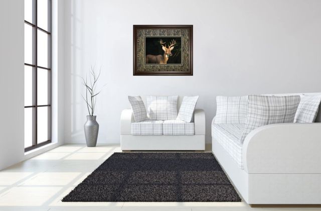 Classy Living Tony Campbell Double Matted White Tail Buck Wall Art-1