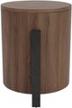 Riverside Furniture Nova Asbury Walnut Chairside Table with Dark Bronze Base-5