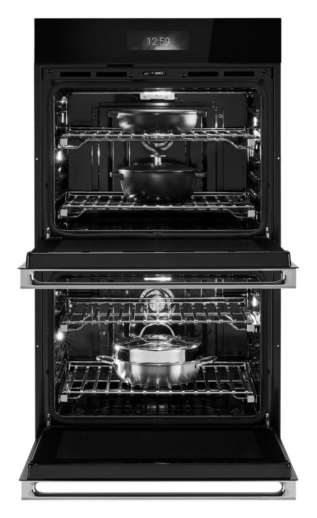 Jennair® NOIR™ 30" Stainless Steel Double Electric Wall Oven with V2™ Vertical Dual-Fan True Convection with Advanced Temperature Precision-2