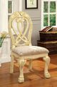 Furniture of America® Wyndmere 2-Piece Beige/Vintage White Dining Side Chair Set-1