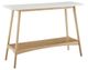 Olliix by Madison Park Parker Off-White Console Table with Natural Base-1