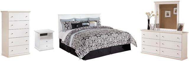 Signature Design by Ashley® Bostwick Shoals 4-Piece White King/California King Panel Bed Set-0