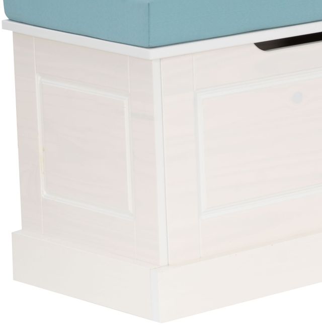 Linon Norah Seafoam/White Nook Bench with Cushion Set-1