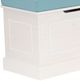 Linon Norah Seafoam/White Nook Bench with Cushion Set-1