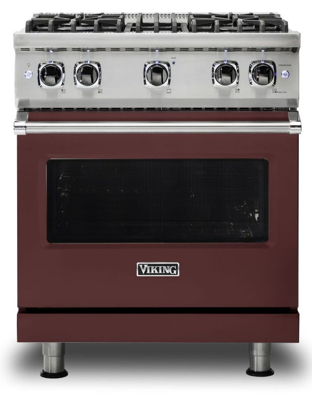 Viking® 5 Series 30" Kalamata Red Pro Style Liquid Propane Range-0