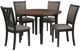 New Classic® Home Furnishings Potomac 5-Piece Black/Brown Round Dining Table Set-0