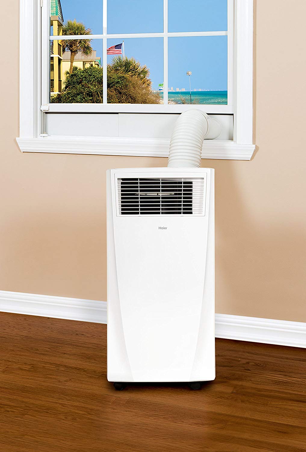 Haier White Portable Air Conditioner | Sav-Mart Haier White Portable Air Conditioner | Sav-Mart