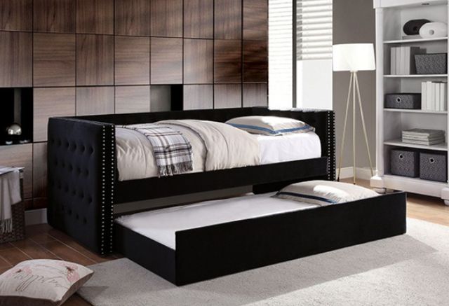 Furniture of America® Susanna Black Daybed with Trundle-1
