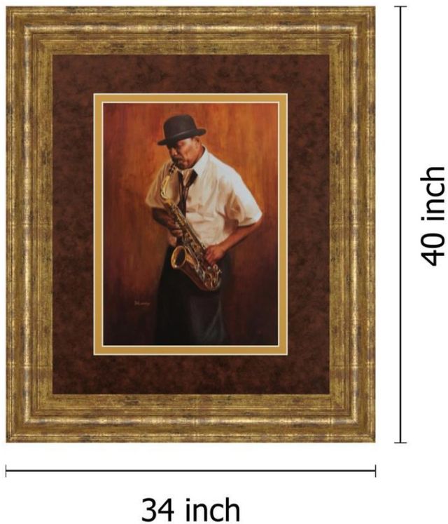 Classy Living Delancy Sax Man 40" Wall Art-2