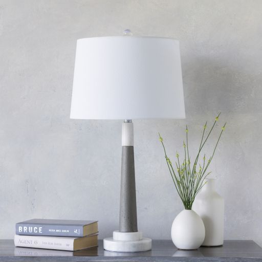 Surya Ellison Gray/White Table Lamp-2
