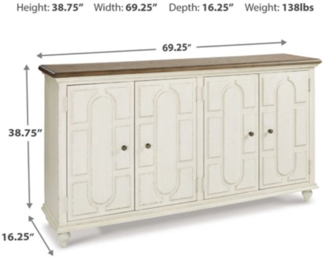 Signature Design by Ashley® Roranville Antique White Accent Cabinet-6