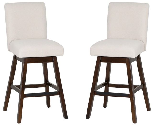 Linon Cohen 2-Piece Natural Upholstered Bar Stool Set-0