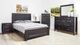 Mako Wood Furniture Tofino Black Queen Panel Bed-1