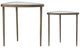 Uttermost® Millar 2-Piece Antique Brass Curved Nesting Tables-4