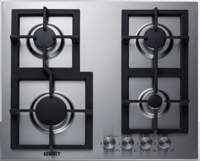 Summit® 24" Stainless Steel Natural Gas Cooktop -0