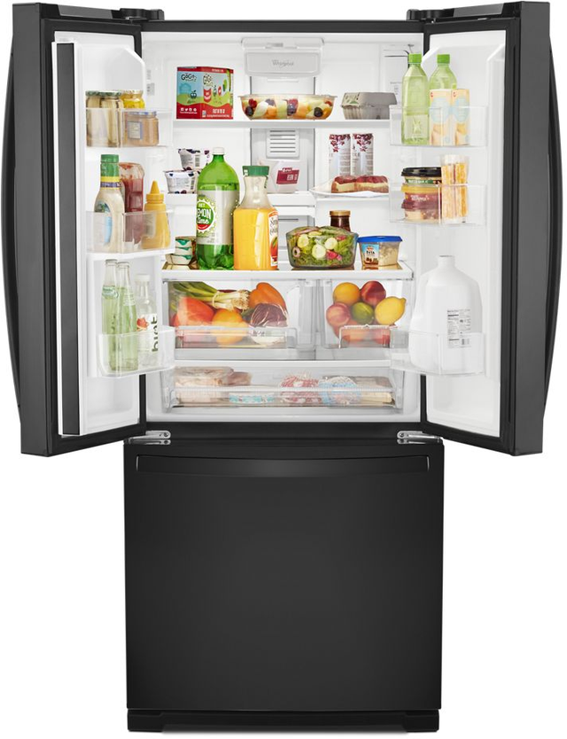 Whirlpool® 30" 19.7 Cu. Ft. Black French Door Refrigerator-2