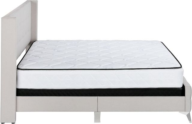 Monarch Specialties Inc. Beige Linen Queen Bed-2