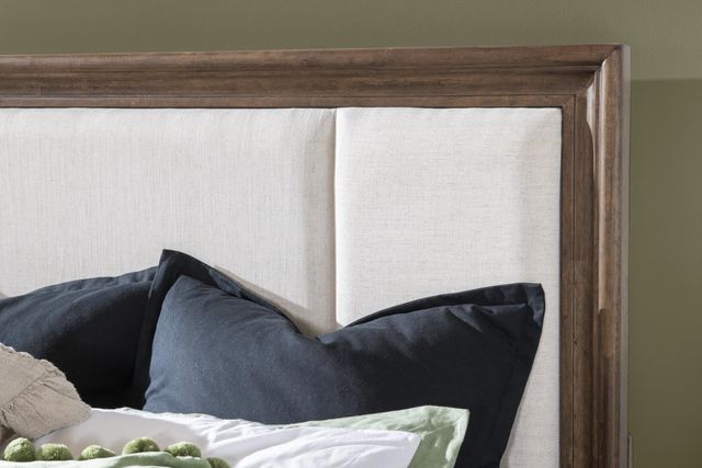Legacy Classic Artisan's Place Vintage Pine/White Queen Upholstered Panel Bed-3