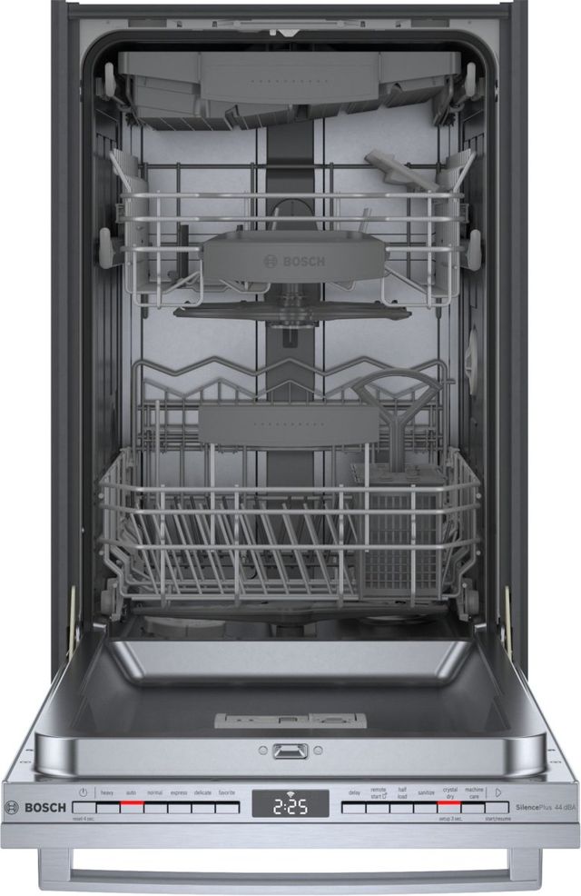 Bosch® 800 Series 18" Stainless Steel Top Control Built In Dishwasher-1