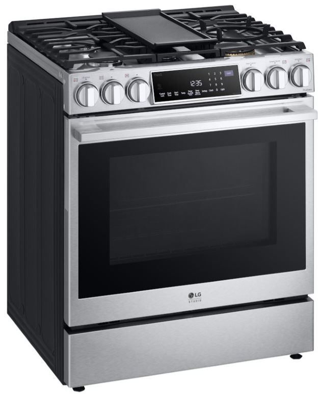 LG Studio 30" Stainless Steel Slide In Natural Gas Range -3