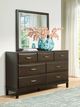 Benchcraft® Vanmore Dark Brown Dresser and Mirror-4
