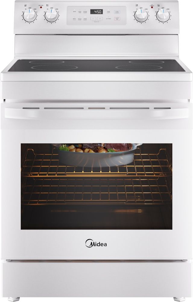 Midea® 30" White Freestanding Electric Range-4