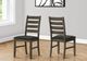 Monarch Specialties Inc. 2-Piece Antique Grey/Dark Grey Fabric 38" Upholstered Dining  Side Chairs S-3