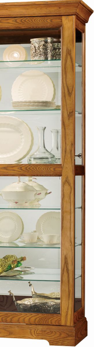 Howard Miller® Tyler VII Golden Oak Curio Cabinet-1