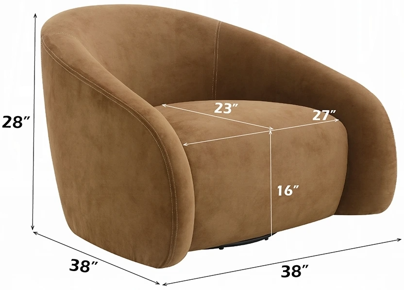 ACME Furniture Zoey Chocolate Accent Chair with Swivel | LFD Home