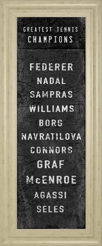 Classy Art The Greatest Tennis Champions by The Vintage Collection Wall Art-0