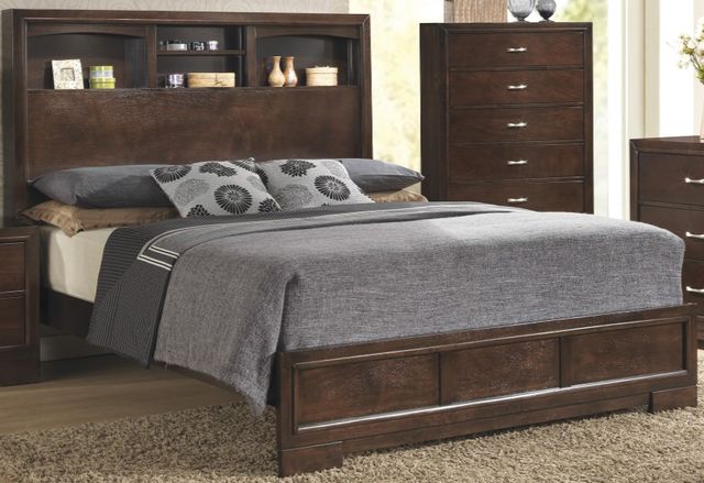 American Wholesale Furniture Walnut Twin Bookcase Bed-0