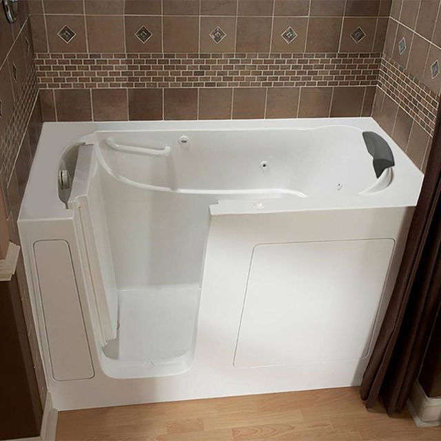 American Standard® Gelcoat Premium Series White 30" x 60" Walk-in Tub with Whirlpool System and Left-Hand Drain-3