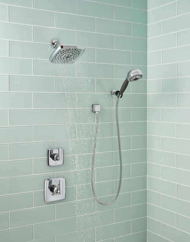Delta Universal Showering Chrome H2Okinetic® 5-Setting Adjustable Wall Mount Hand Shower-1