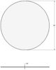 Amisco Customizable Asterisk 60" Round Dining Table with 0.5" Italian Porcelain on Glass Top-1