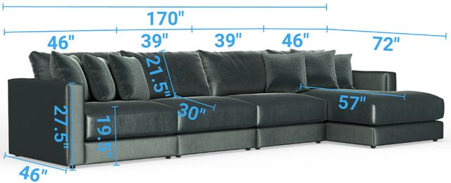 Jackson Furniture Remington 4-Piece Pine Right Arm Facing Sectional-2