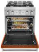 KitchenAid® 30" Scorched Orange Smart Pro Style Gas Range-2