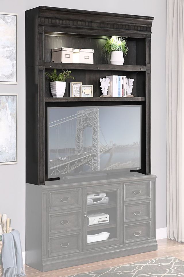Parker House® Washington Heights Washed Charcoal 66" TV Hutch-0