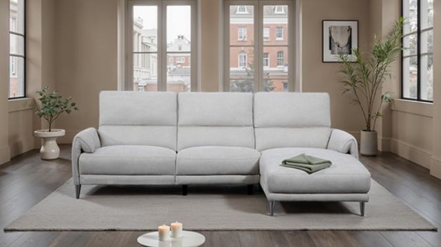 Furniture of America® Brande Light Gray Power Reclining Sectional with Right Chaise-1
