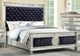ACME Furniture Varian Dark Navy Blue/Mirrored Queen Panel Bed-0