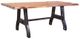 International Furniture Direct Parota Brown Dining Table with Dark Gray Base-0
