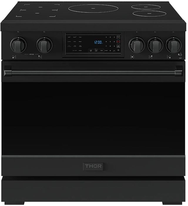 Thor Kitchen® Gordon Ramsay Series 36" Black Pro Style Induction Range-0