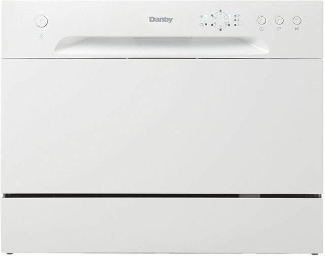 Lave-vaisselle portatif à commandes frontales de 22 po Danby® - Blanc