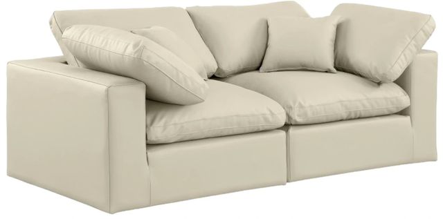 Meridian Furniture Comfy 2-Piece Cream Sofa-0